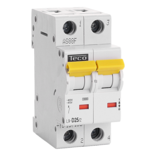 [/L9D252] Automaat Teco 2P 25A 10kA Curve D