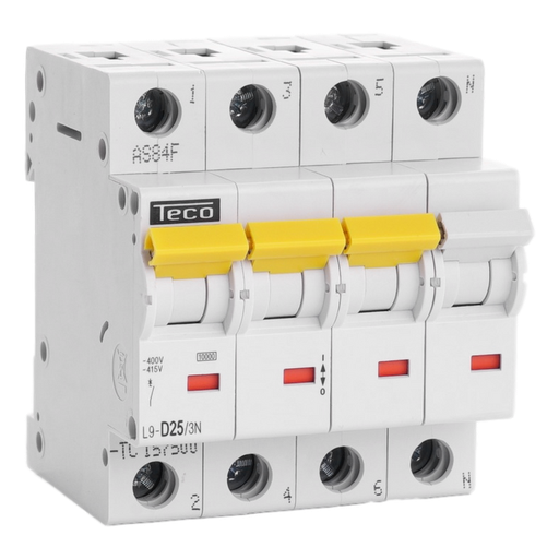 [/L9D253N] Automaat Teco 3N 25A 10kA Curve D