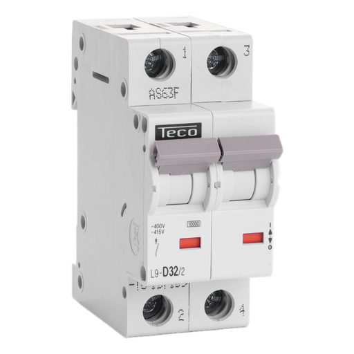 [/L9D322] Automaat Teco 2P 32A 10kA Curve D
