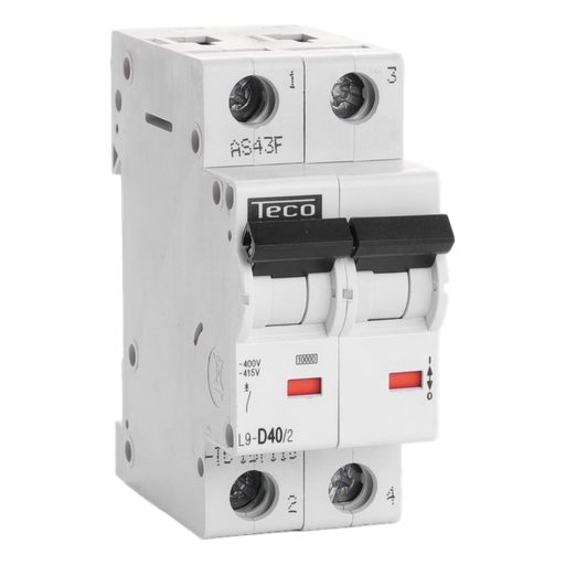 [/L9D402] Disjoncteur Teco 2P 40A 10kA Courbe D