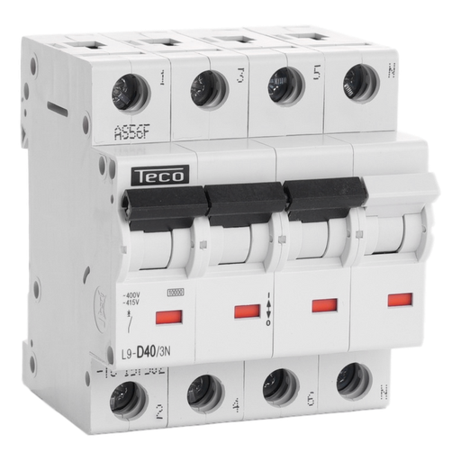 [/L9D403N] Automaat Teco 3N 40A 10kA Curve D