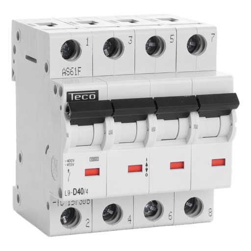 [/L9D404] Disjoncteur Teco 4P 40A 10kA Courbe D