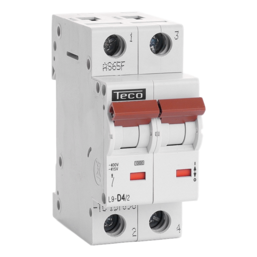 [/L9D42] Automaat Teco 2P 4A 10kA Curve D