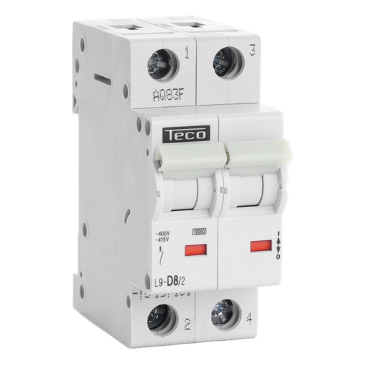 [/L9D82] Automaat Teco 2P 8A 10kA Curve D