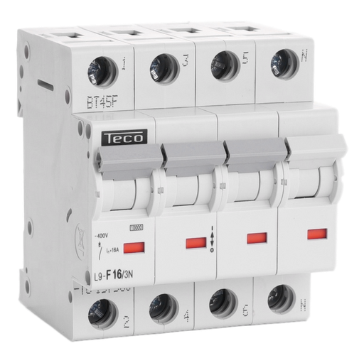 [/L9F163N] MCB TC-TECO 3N 16A Type F NBN C 61142