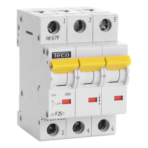 [/L9F253] Disjoncteur Teco 3P 25A Courbe F NBN C 61142