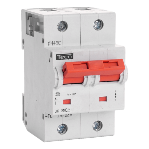 [/LH1002D] Automaat Teco 2P 100A 15kA Curve D