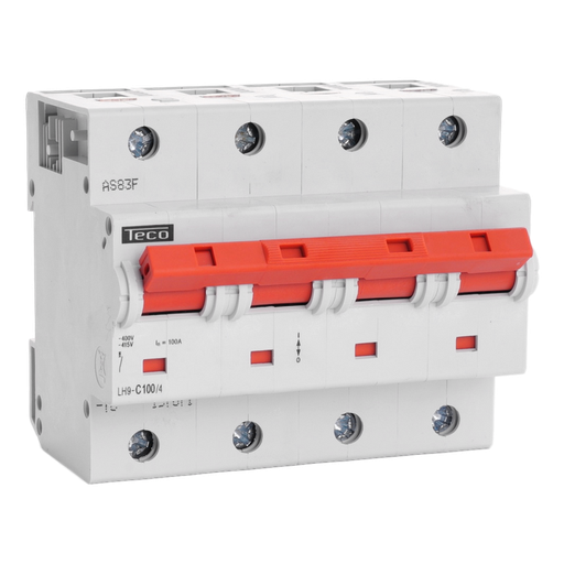 [/LH1004C] Automaat Teco 4P 100A 20kA Curve C