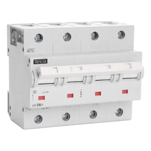 [/LH504D] Automaat Teco 4P 50A 25kA Curve D