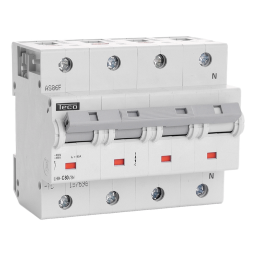 [/LH803NC] Automaat Teco 3N 80A 20kA Curve C