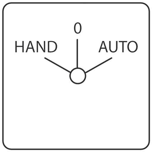 [/M4HZU3009] Compacte wisselschakelaar hand - 0 - auto (16-22.5mm)