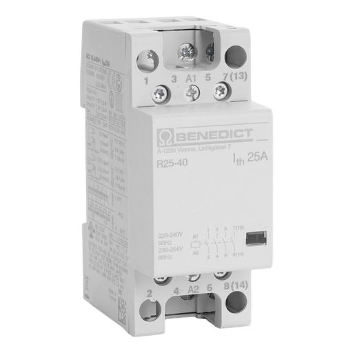 [/R254024VM] Contacteur modulaire AC/DC 4 pôles 25A