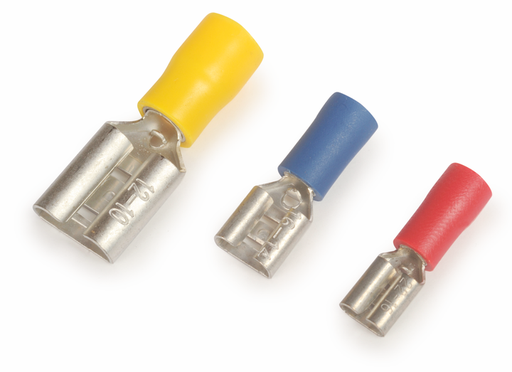 [/SOFAFH-2.5/4.8] Faston enfichable préisolé, bleu, 2.5mm², L4.8mm
