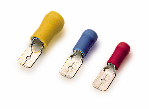[/SOFAFM-2.5] Fiche Faston préisolée, bleu, 2.5mm², L6,35mm