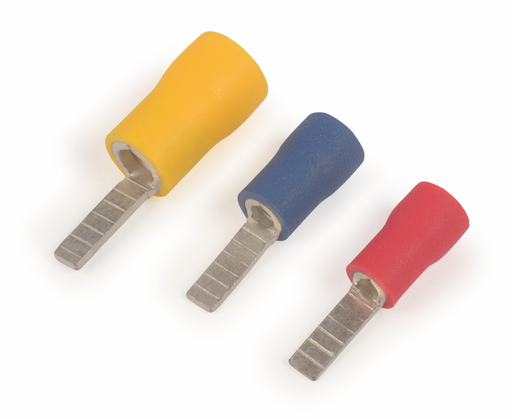 [/SOFAPPL-2.5] Cosse-pte plate préisolée, bleu, 2.5mm², L27,8mm
