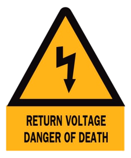[/SOFCR-10S] Triangle, Alu, 105mm, fleche & "Return voltage..."