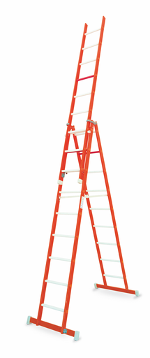 [/SOFEF/3-5010] Echelle double avec montant ext., 2x10+10 marches