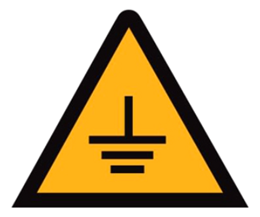 [/SOFTT-10ADH] Triangle autocollant, 105mm, symbole de la terre