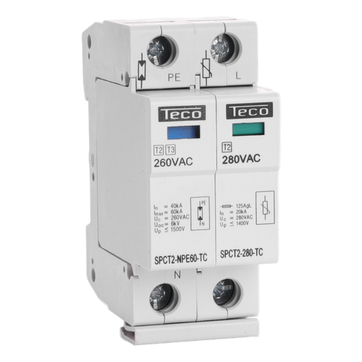 [/SPCT22801NPE] Plug-in surge arrester type 2 1+1p 280V