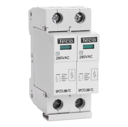 [/SPCT22802] Type 2 parafoudre Teco 2p 280Vac 2x20kA