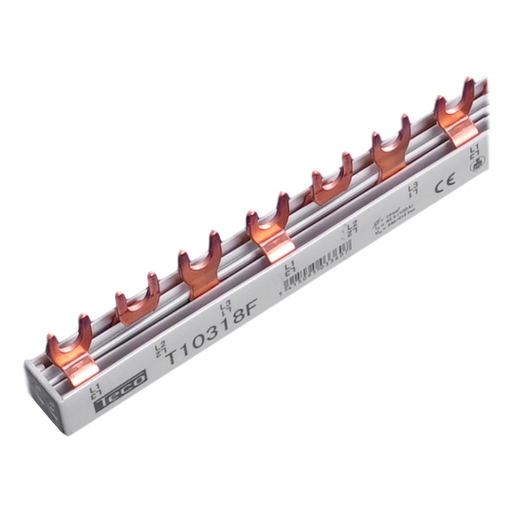 [/T10318F] Section rails fork Teco 10mm² 18mod 3p
