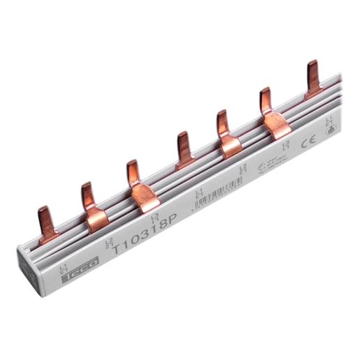 [/T10318P] Section rails pin 10mm² 18 mod 3p