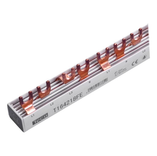 [/T164218FE] Kamgeleider vork Teco 16mm² 18mod 4p-2p verdeeld
