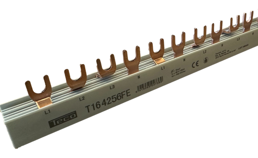 [/T164256FE] Kamgeleider vork Teco 16mm² 56mod 4p-2p verdeeld