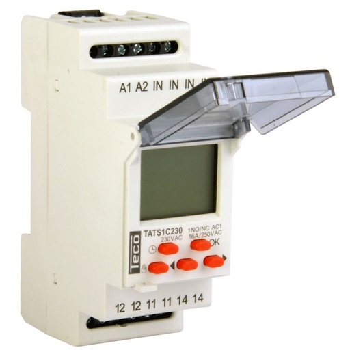 [/TATS1C230B] Astro Time Switch Teco 1w 16 A 230V replaceable battery