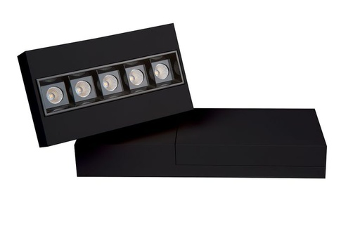 [/TLC502WB32F0] Spot LED Teco OKANDO 5x2W 2700K Ra90 Dim Noir (réfl. noir)