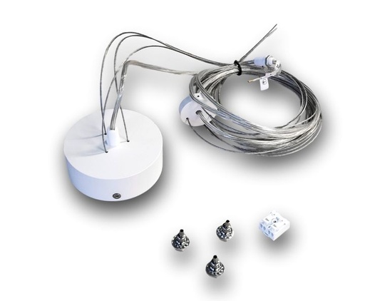 [/TLCSUSX120V0] Hangkit 2m voor Plafond Lamp LED Teco ENIMA + Rozet (wit)