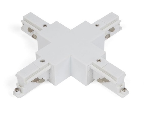 [/TLZ000W000X0] Connecteur en X Blanc pour Rail 3P Teco