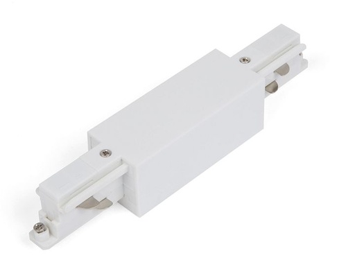[/TLZ000WSTRFL] Connect. droit avec point d'aliment. Blanc pour Rail 3P Teco