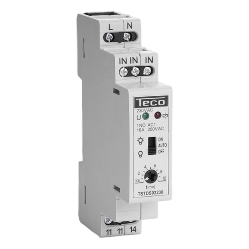 [/TSTDS03230] Trappenhuisautomaat Teco 230V 2s-10min met ON-OFF