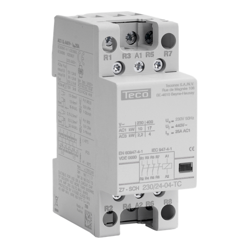 [/Z7SCH2302404] Contactor Teco 230VAC 25A 4NG