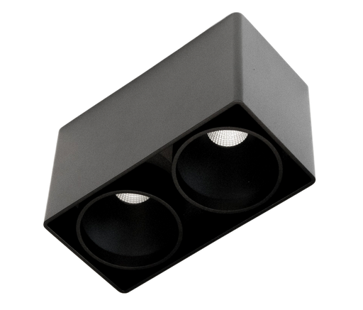 [/BC2KUANA3000KB] (AS)KUANA  2X9W vierkant 3000K Zwart