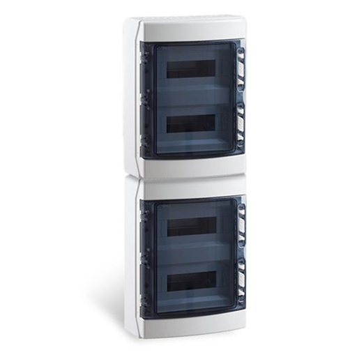 [/CDN48PTRR] Surface box IP65 4x12 mod. + earth terminal
