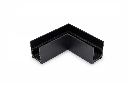 [/A90TRACK48V29B] (AS)90° horizontale hoek Spoor 48V H 29 Zwart incl. connector
