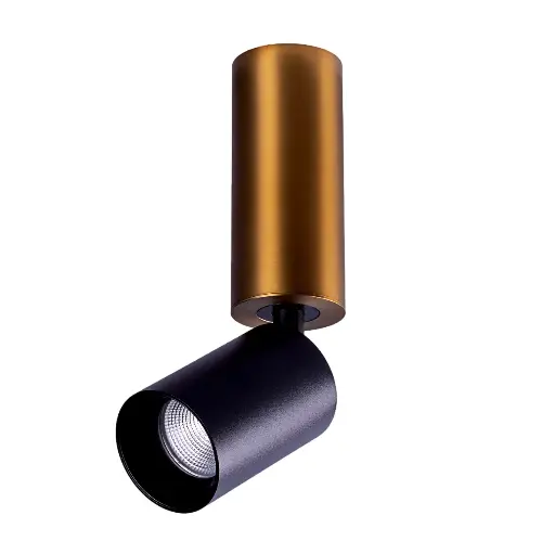 [/TLC110E6103000K] (AS)Base Ronde Bronze 55x130 + SPOT NAULA Noir 9W Dim