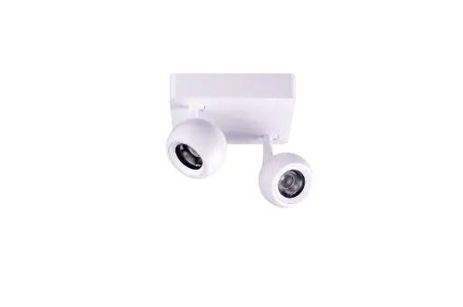 [/TLC220W7503000K] (AS)Base Carrée 160x160x35 + NAULA SPOT Blanc 2x9W Dim