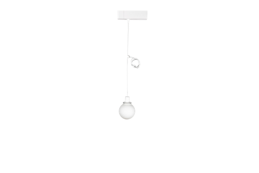 [/TRACKBOLW2700K] (AS)Suspension TRACK NAULA Boule Ø100 2700K 10W Dim. Blanc
