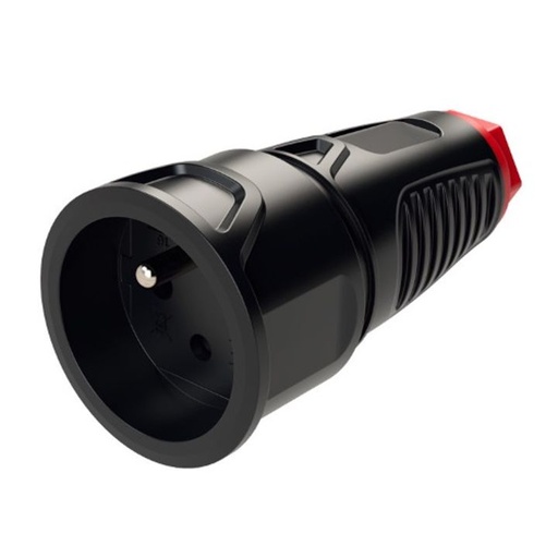 [/00125F] PRISE MOBILE CAOUTCHOUC IP20 16A 2P+T 250V
