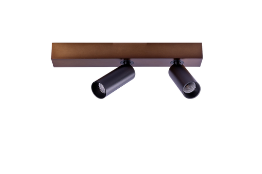 [/TLC211R04103000K] (AS)Base Rectang. 360x50x40 + NAULA  SPOT  Bronze+Noir  2x9W Dim