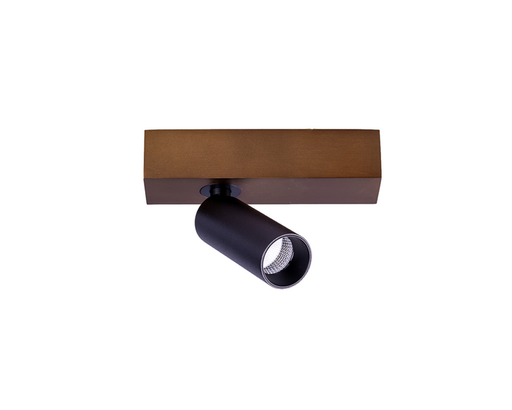 [/TLC11RE6103000K] (AS)Base Rectang. 175x50x40 + NAULA  SPOT  Bronze+Noir  1x9W Dim