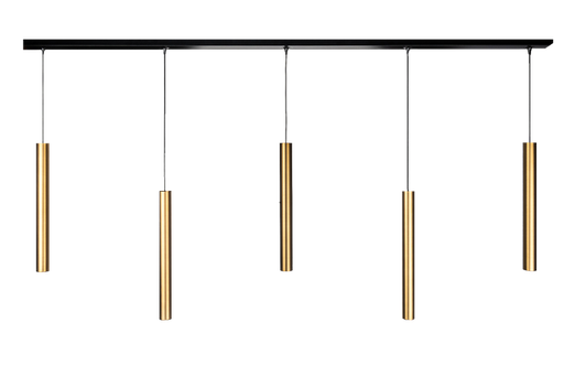 [/TLC550B403000K] (AS)Base Rect. 1650x50x40 + NAULA  Noir +Bronze 5x9W Sym Dim