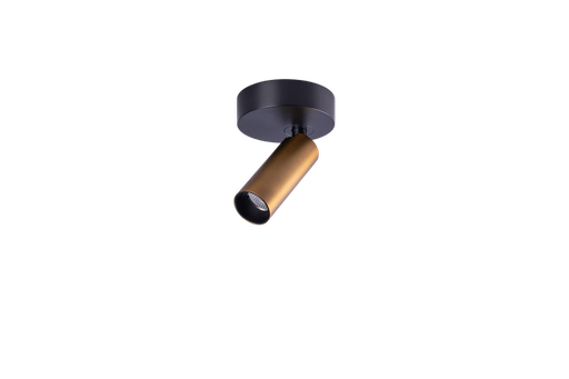 [/TLC110RB4103000K] (AS)Base Ronde 100x28 + SPOT NAULA  Noir+ Bronze 9W Dim