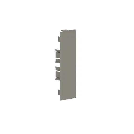 [/1190] 60x200- Embout pour goulotte murale grise (RAL 7030) 