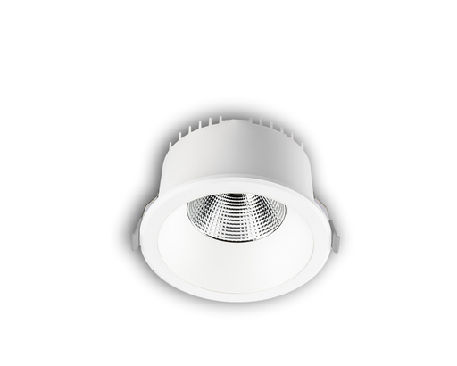 [/TEXO1214CCT0WR] Downlight LED EXO 9-12W D140mm 3K-4K IP54 Blanc + Réflecteur Mat (driver intégré)