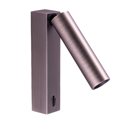 [/TIBSWR27G] Spot TIBET-3 mural orientable sur base 5W 2700K 34° (driver inclus) "Gun black"