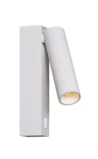 [/TIBSWR27W] Spot TIBET-3 mural orientable sur base 5W 2700K 34° (driver inclus) blanc
